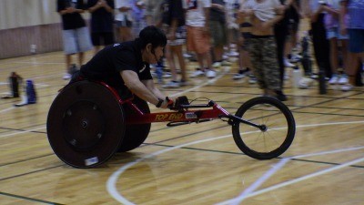 レーサーでの実演